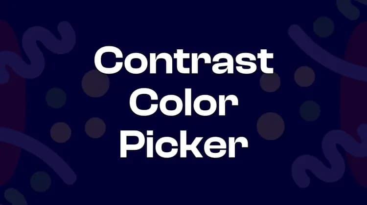 Color contrast picker on a background with emojis