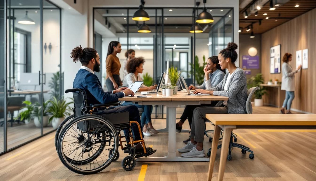 Professional with invisible disability in inclusive workplace