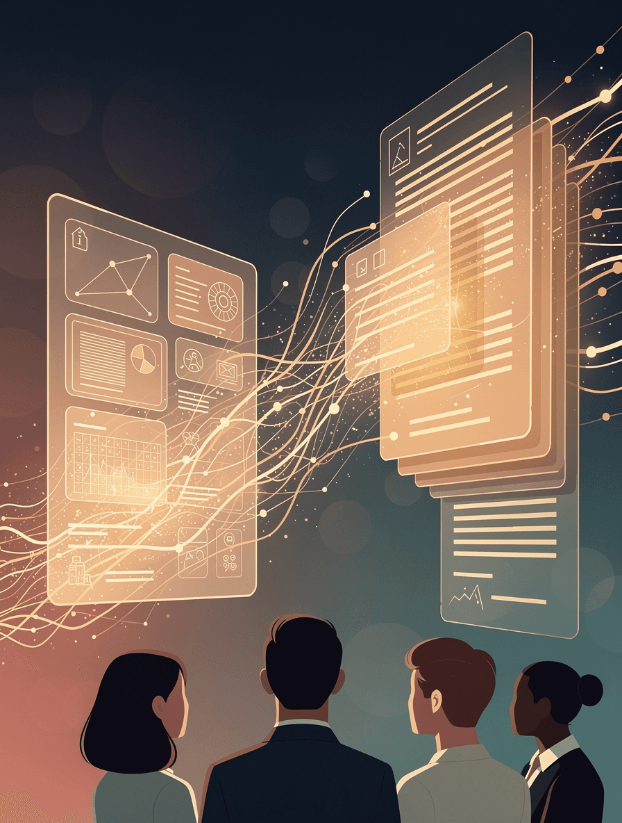 AI neural network pattern generating a legal document while scanning a website, representing AI-powered accessibility litigation