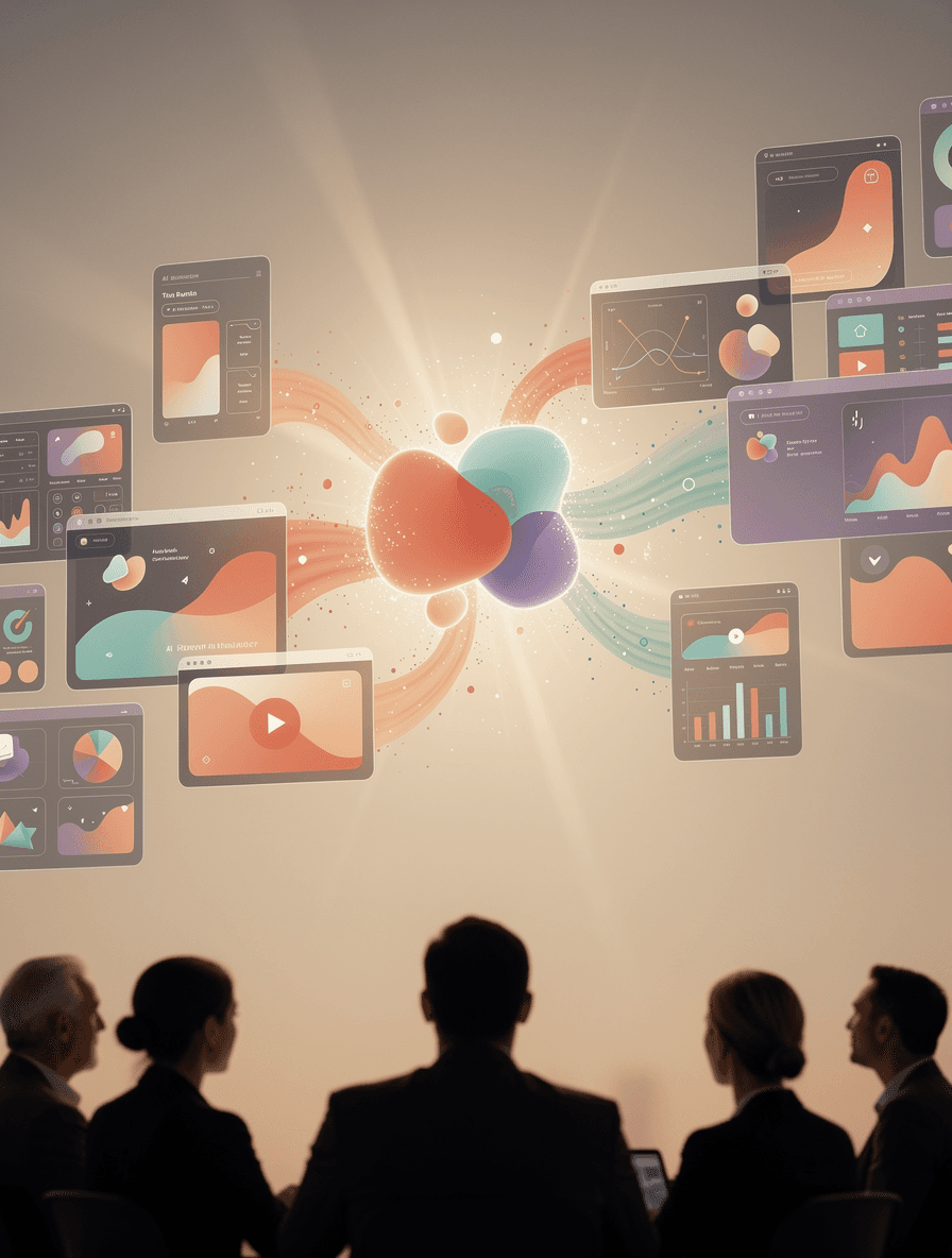 Brand content being cited and highlighted across multiple AI search platform interfaces, representing generative engine optimization visibility