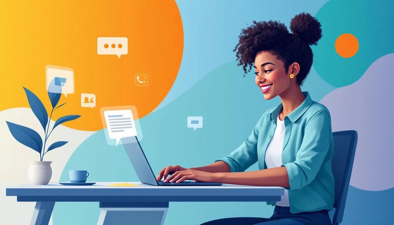 Person successfully using assistive technology