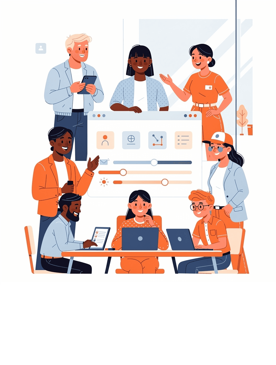 Empowered engineering team working confidently with accessibility guardrails and automated guidance tools